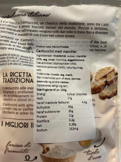 Cantucci Biscotti med Mandler