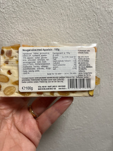 Nougat Slice: Appelsin