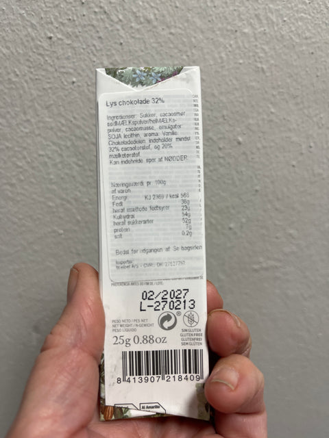 Simon Coll lys chokolade 25 g.