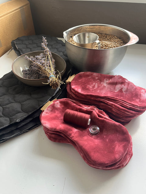 Yogapude til øjne - Batikfarvet bomuldsflonel