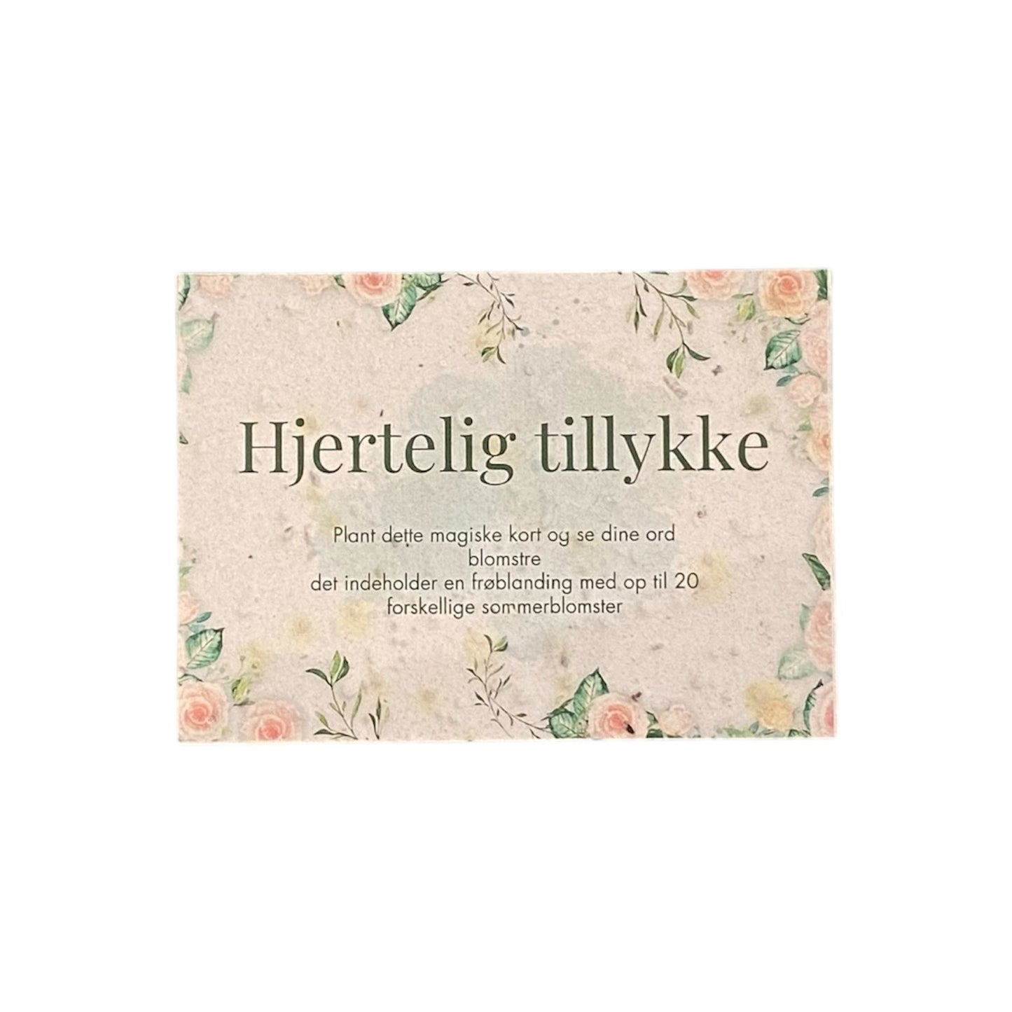 Blomsterkort med frø - Hjertelig Tillykke