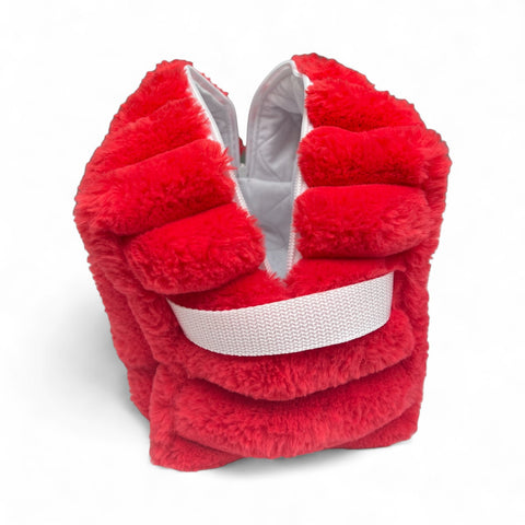 Toilettaske ''Strawberry'' Upcyclet model stor med lomme